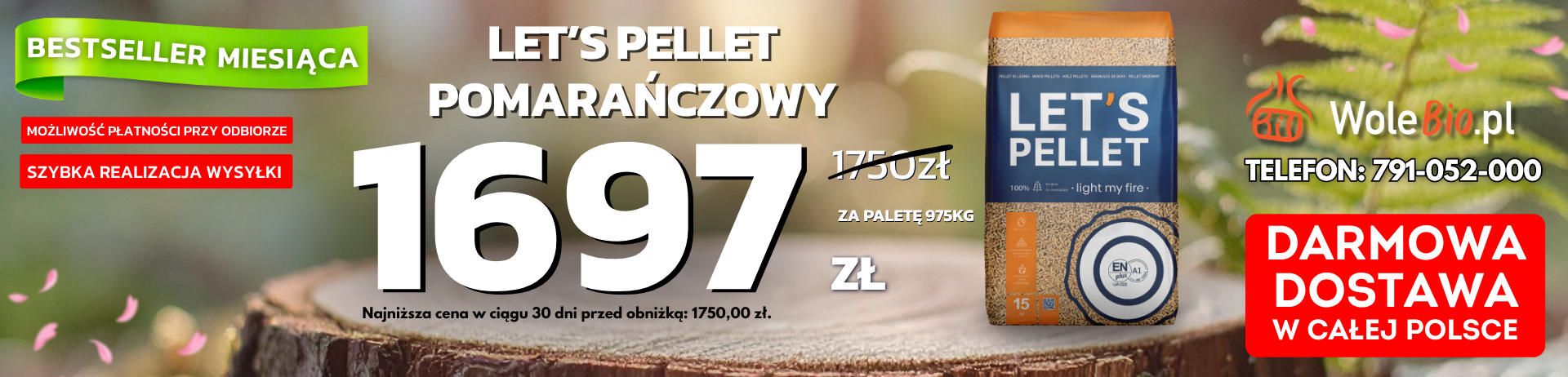 lets pellet pomarańczowy paleta wolebio.pl
